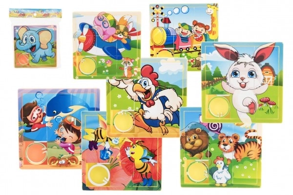 Huzzle puzzle animal plastic 10cm mix