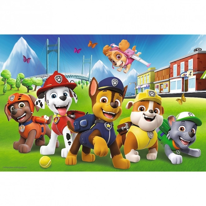 Puzzle 60 de piese la marginea pădurii Paw Patrol