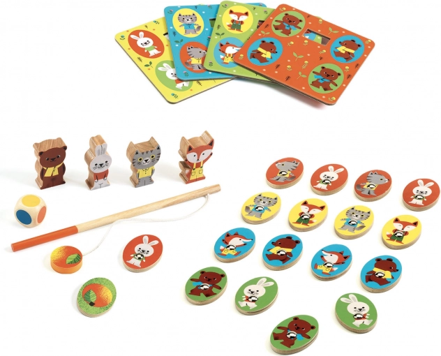 Djeco set de 4 jocuri Ludo Wood