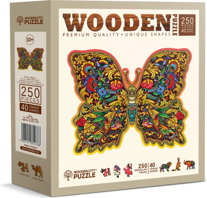 Puzzle din lemn aripi regale