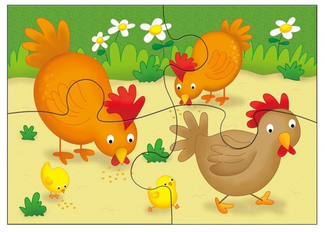 Puzzle Animale De Companie 4 în 1 GALT