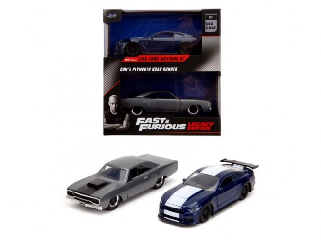 Twin Pack Fast & Furious Mustang GT350 și Plymouth Road Runner