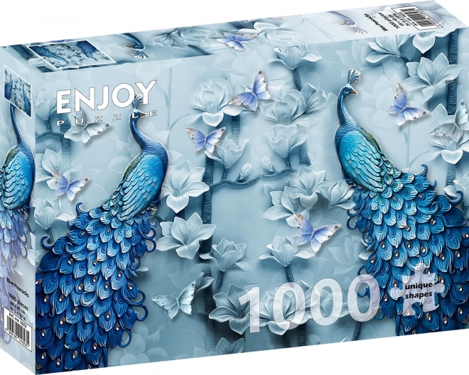Puzzle păuni albaștri 1000 piese