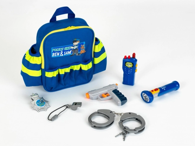 Echipament complet de poliție într-un singur rucsac