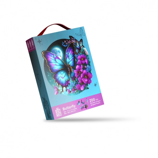 Puzzle din lemn fluture 200 piese
