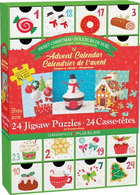 Puzzle Eurographics calendari de advent: delicii de Crăciun