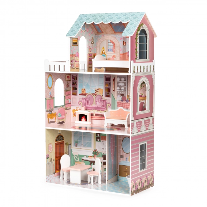 Casă de păpuși Barbie cu mobilier Ecotoys