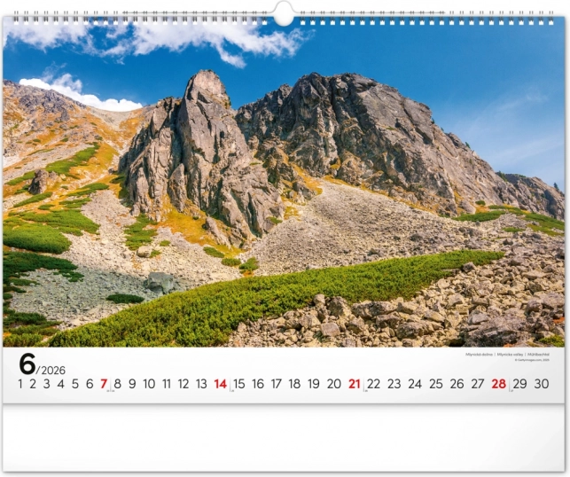 Calendar de perete Magicele Tatra 2026