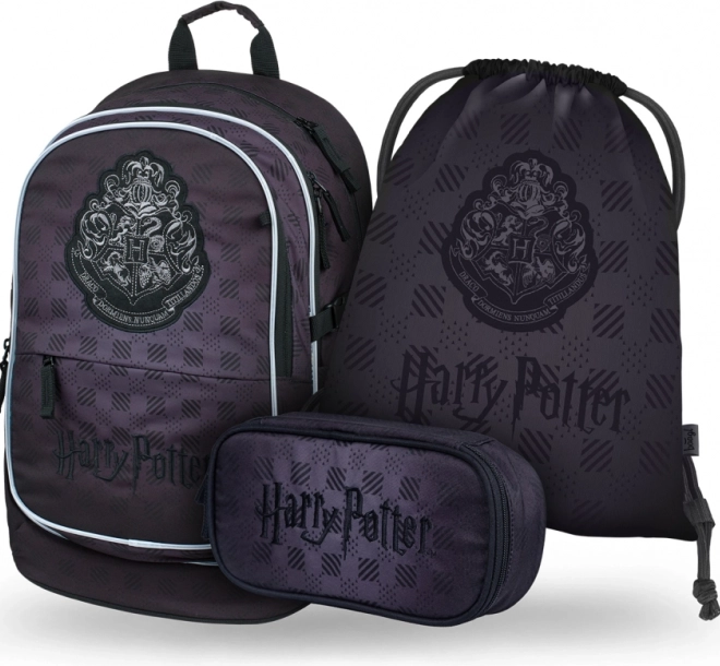 Set școlar BAAGL HARRY POTTER Hogwarts negru – rucsac, penar și săculeț