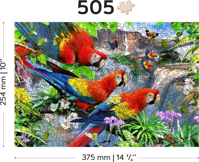Puzzle din lemn insula papagalilor