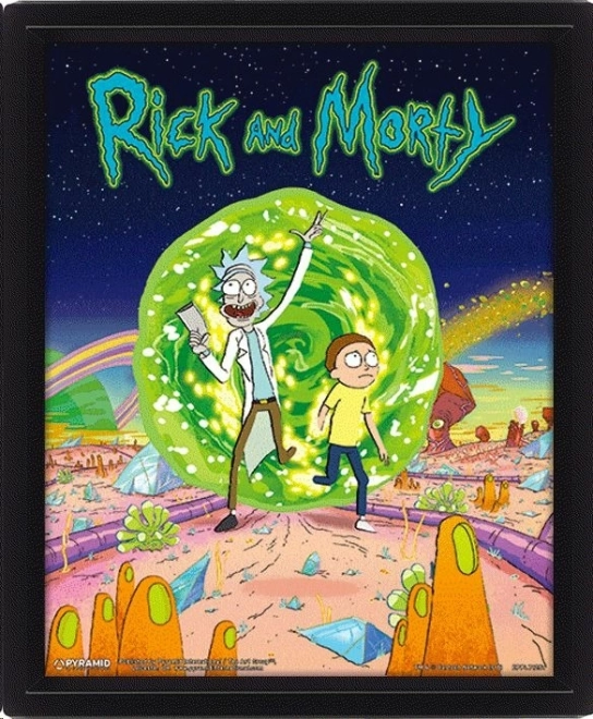 Tablou 3D Rick and Morty Portal