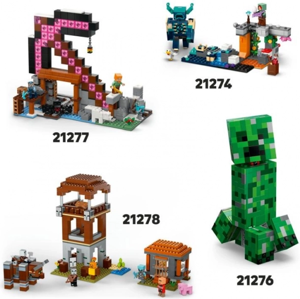 Set LEGO Minecraft Baza Plenitorilor și Distrugător