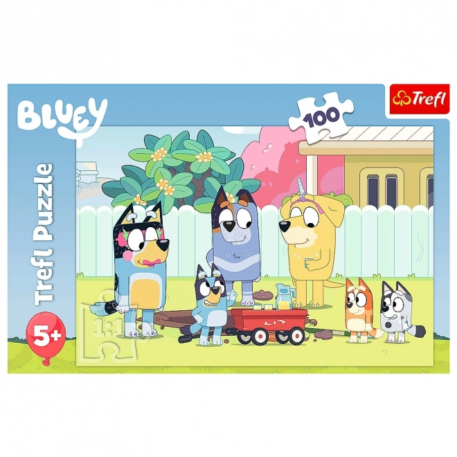 Puzzle 100 piese Lumea veselă Bluey