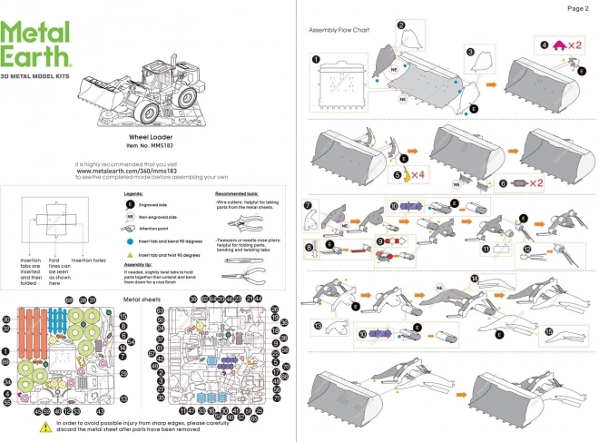 Puzzle 3D metal earth încărcător colorat
