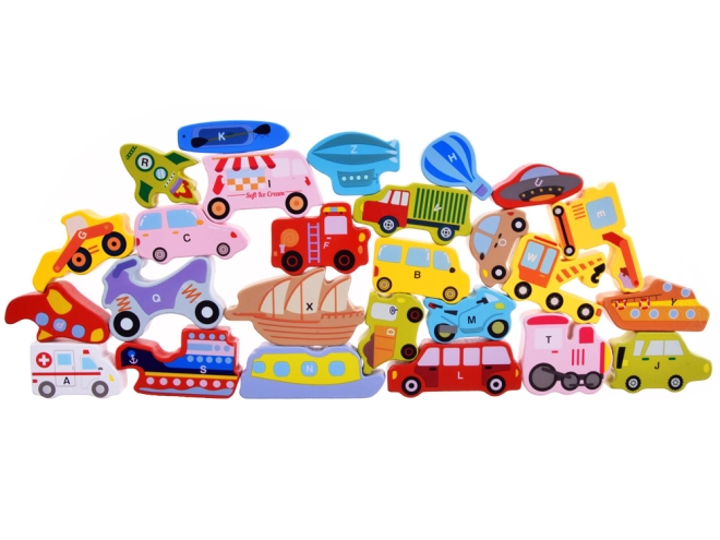 Învățarea alfabetului cu vehicule îndrăgite