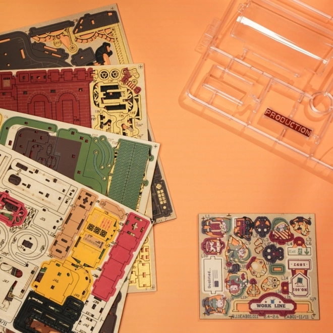 Puzzle Magic din Lemn - Cutie Muzicală Fabrica de Cadouri