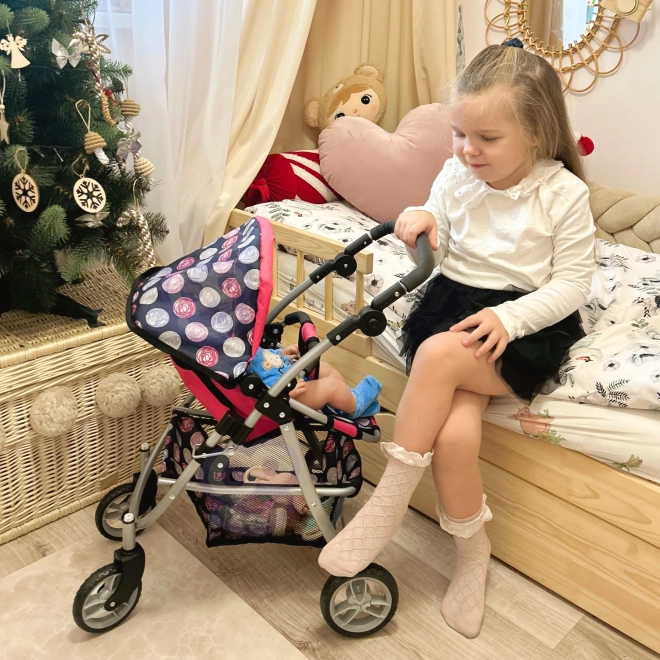 Carucior pentru papusi ajustabil Woopie Royal cu 4 roti