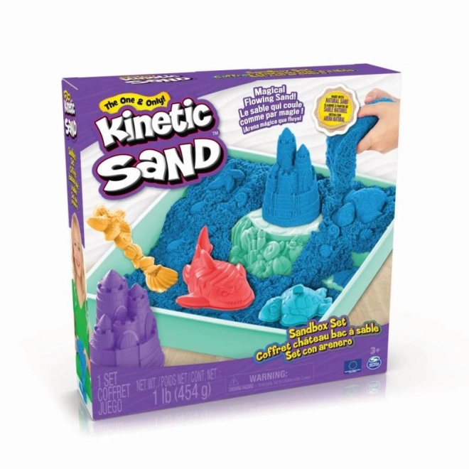 Kinetic Sand set cutie cu nisip lichid albastru