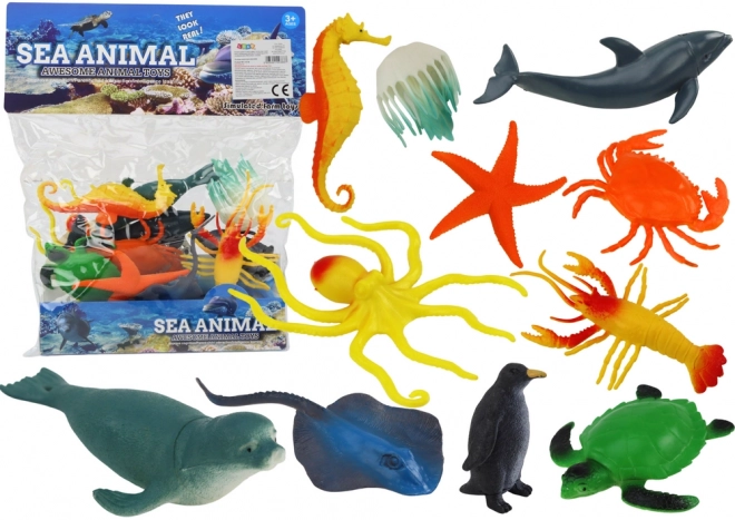 Set figurine animale marine subacvatic 12 piese