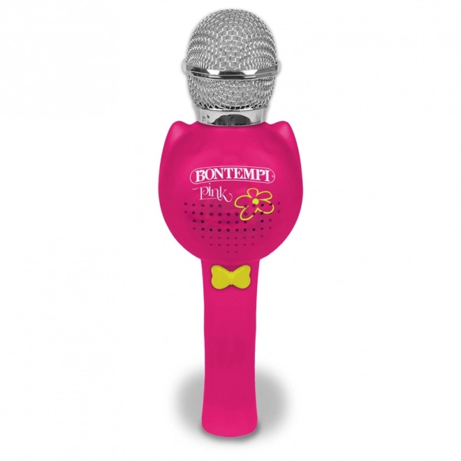 Microfon karaoke fără fir roz