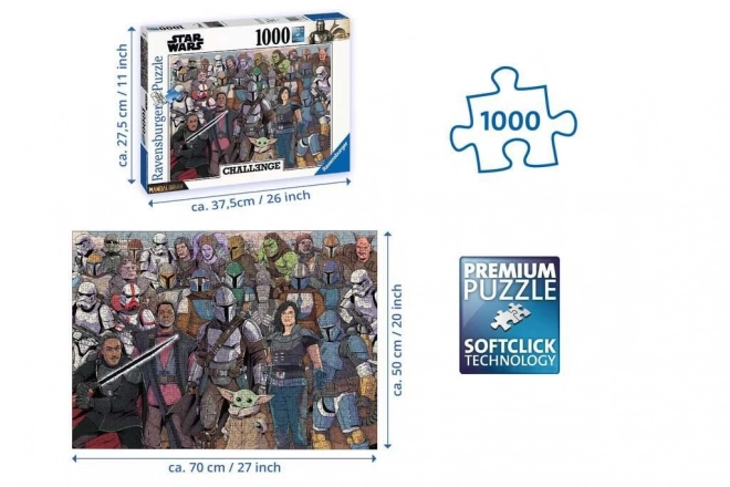 Puzzle Challenge Star Wars Baby Yoda 1000 piese