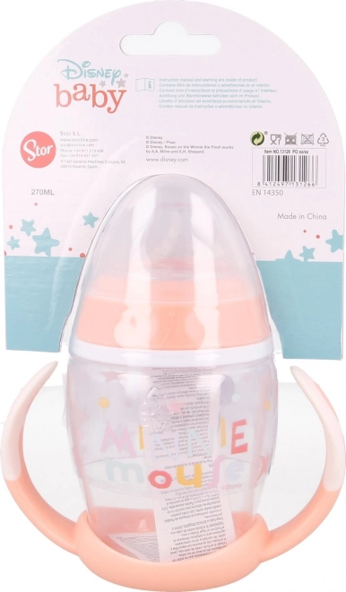 Cana cu toarte si cioc de silicon 270ml Minnie