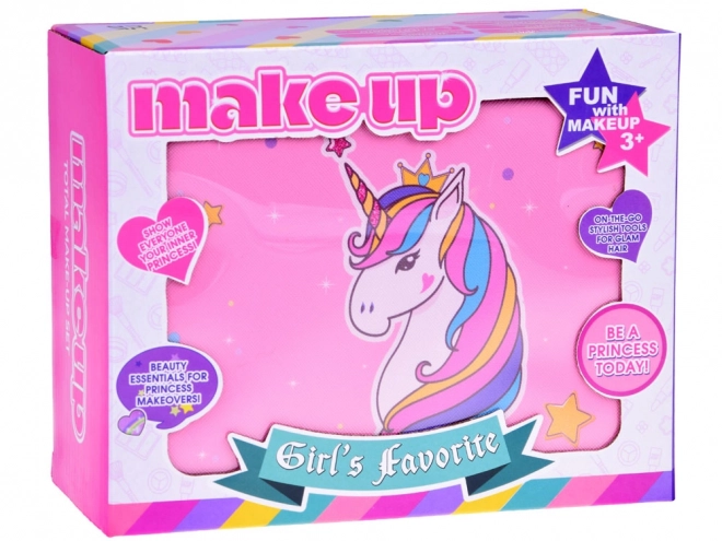 Kufăraș magic unicorn cu cosmetice pentru fetițe