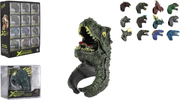 Inel ajustabil pentru copii cu dinozaur, plastic, 2 × 4 cm (mix de modele)