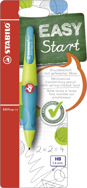 Creion ergonomic pentru dreptaci STABILO EASYergo verde-albastru