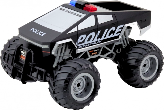 Mașină de curse Poliție Off-Road RC neagră 1:16
