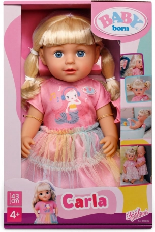 Păpușă BABY born Carla 43 cm cu accesorii pentru coafat