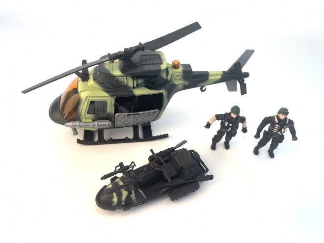 Elicopter Militar cu Figurine