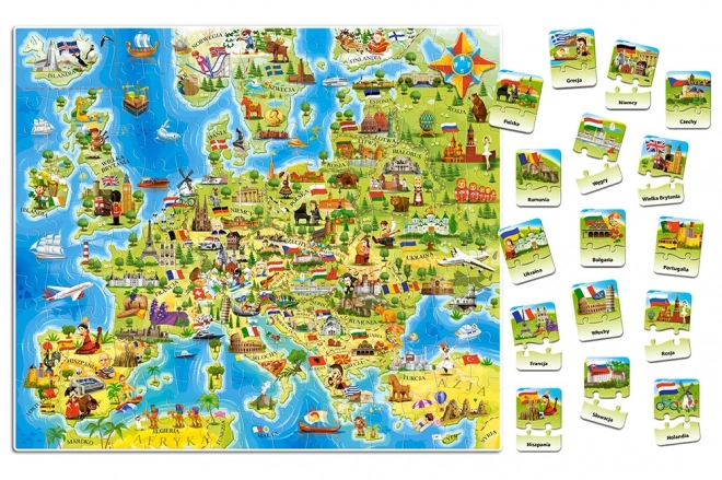 Puzzle educativ harta Europei