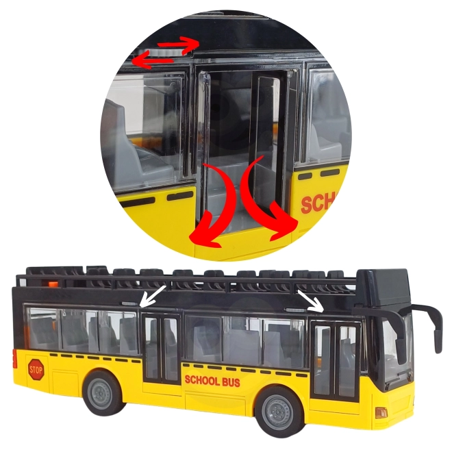 Autobuz WOOPIE cu lumini și uși care se deschid