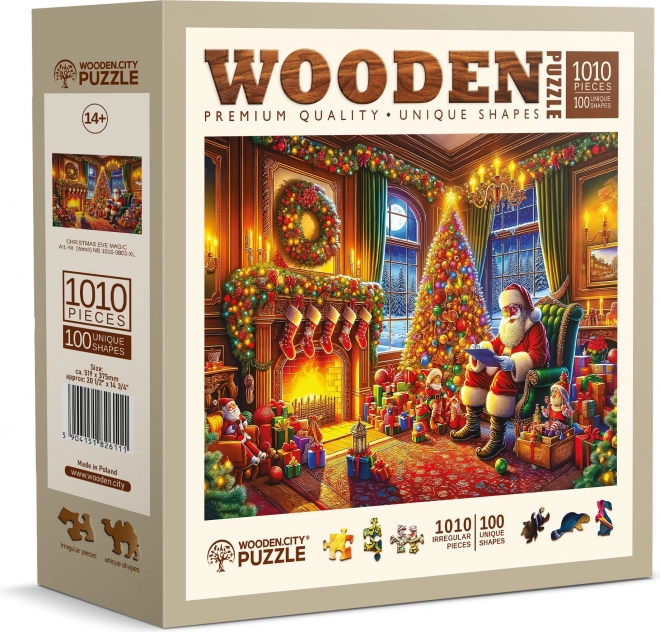 Puzzle din lemn Magia Crăciunului seara 1010 piese