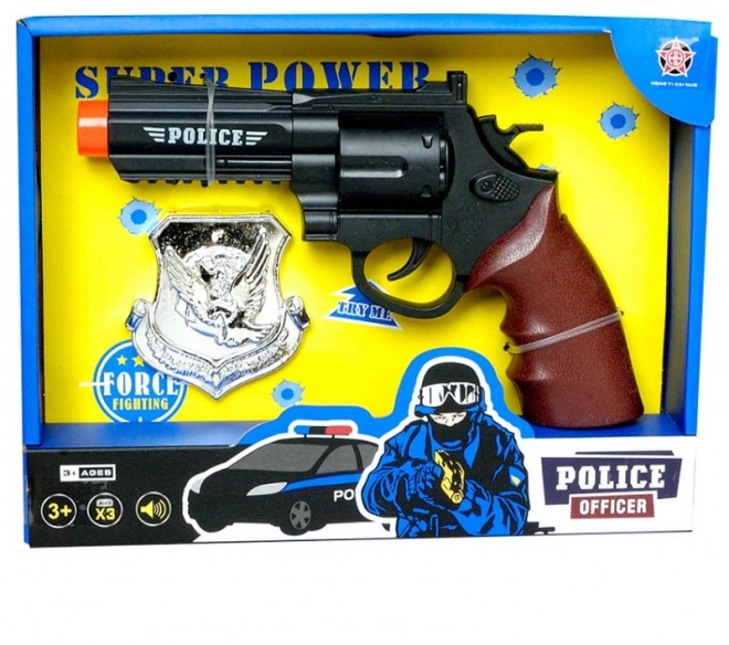 Pistolă de poliție cu insignă