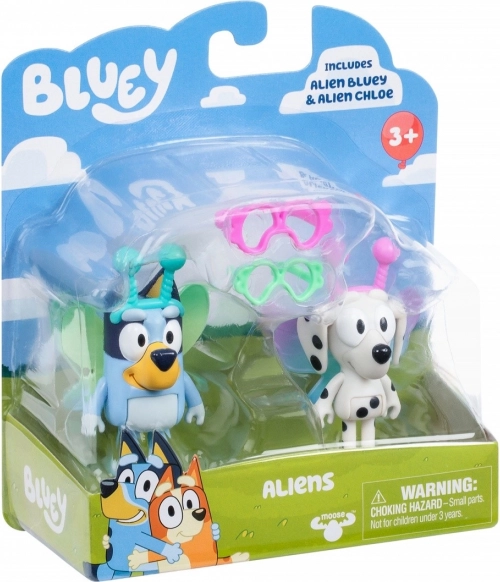 Figurine Bluey pachet dublu Baby Bluey și Chloe
