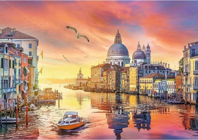 Puzzle romantic apus de soare Veneția 500 de piese