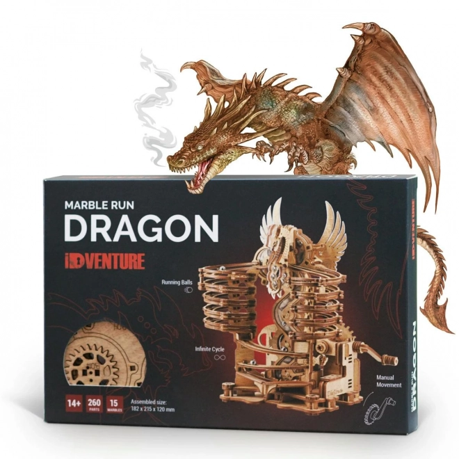 Stavebnice din lemn Pista de bile Dragon