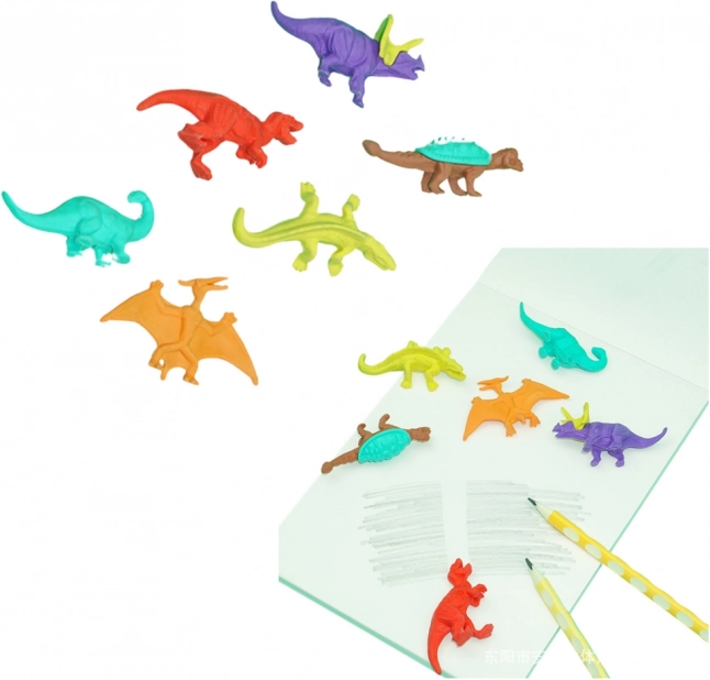 Set elastice pentru șters Dinozauri 6 buc