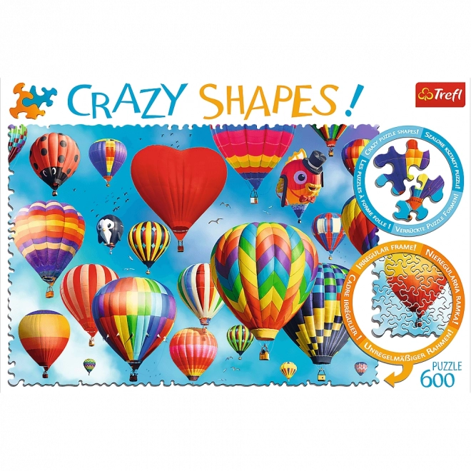 Puzzle 600 de piese Crazy Shapes - Baloane colorate