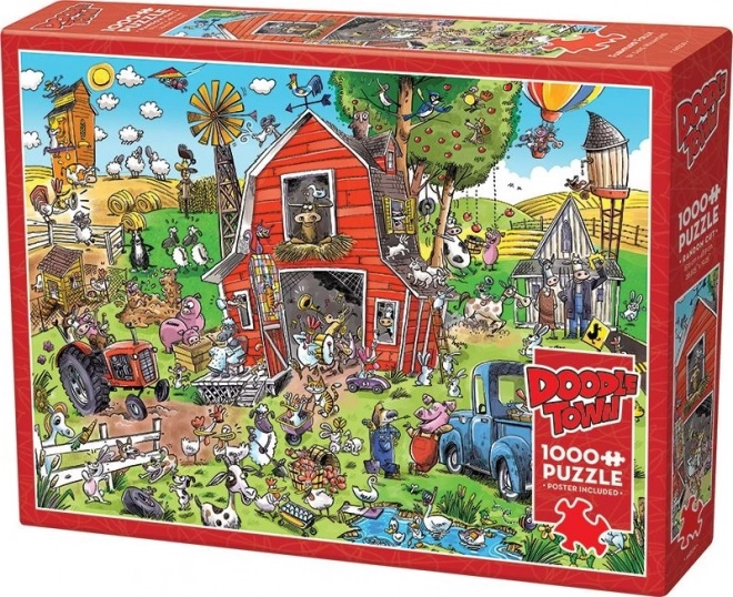 Puzzle DoodleTown: Ferma nebună 1000 de piese