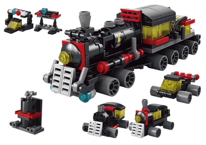 Set de construcție 6 în 1 Locomotivă 118 piese