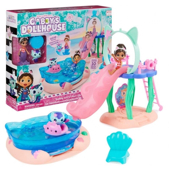 set figurine casa pisicii lui gabi distracție la piscină