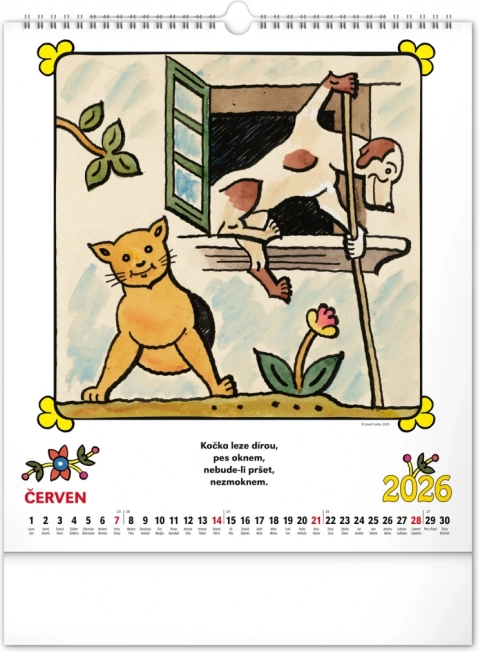 Calendar de perete Josef Lada - Rime 2026