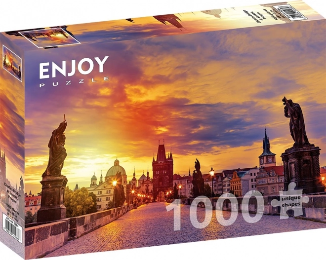 Puzzle Podul Carol la apus, Praga 1000 piese