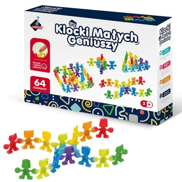 Blocuri pentru micii genii - Figurine colorate set 64