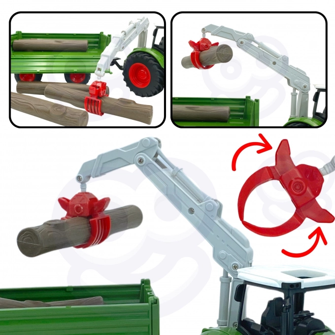 Set de utilaje agricole cu tractor Woopie