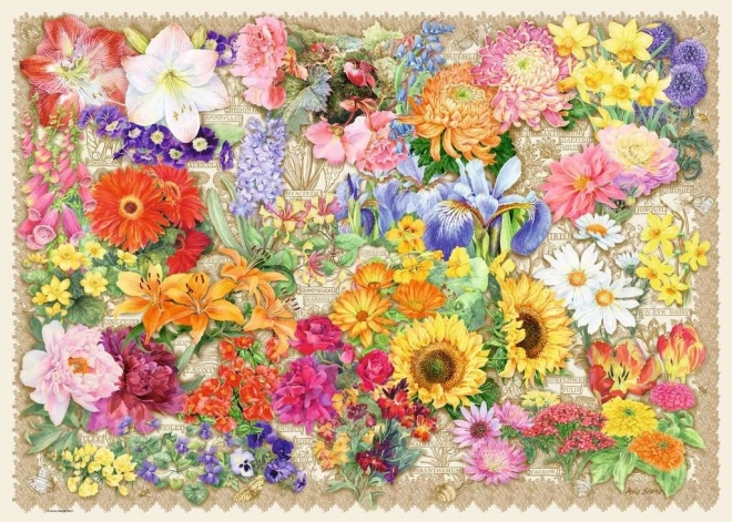 Puzzle Ravensburger Flori înfloritoare 1000 piese