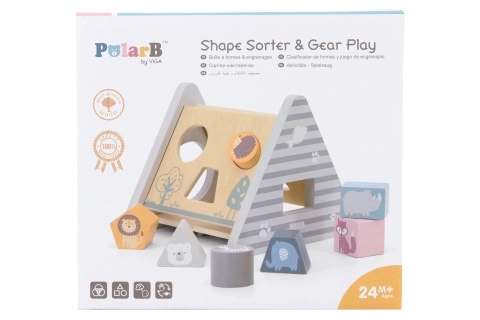 Puzzle din lemn cu roți dințate
